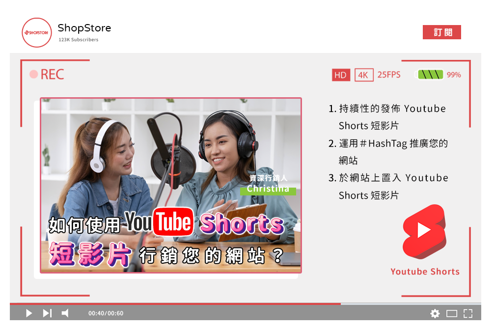 如何使用 Youtube Shorts 短影片行銷您的網站？｜ShopStore簡單開店平台